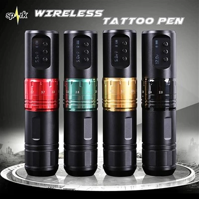 Spark Tattoo Cartridge Машинна писалка с 1600mah безжична мощност Цифров LED дисплей Татуировка Доставка за татуировки за художници на татуировки