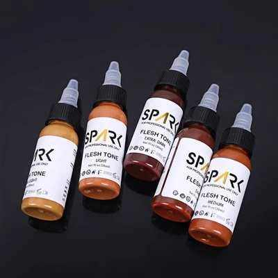 Spark Tattoo Ink Color Color Set 1oz 5 парчета за прикриване за смесване на козметични татуировки за красота и лична грижа продукт