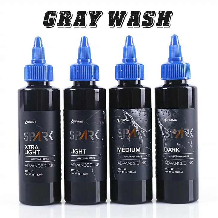 Spark Professional Organic 120ml Greywash Makeup Black Tattoo мастило за изкуство на тялото