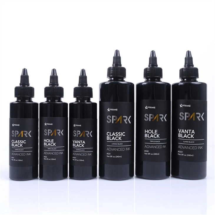 4OZ 8OZ Черна подплата Тройно черно Super Black Spark Мастило за татуировки Черно мастило за татуировки