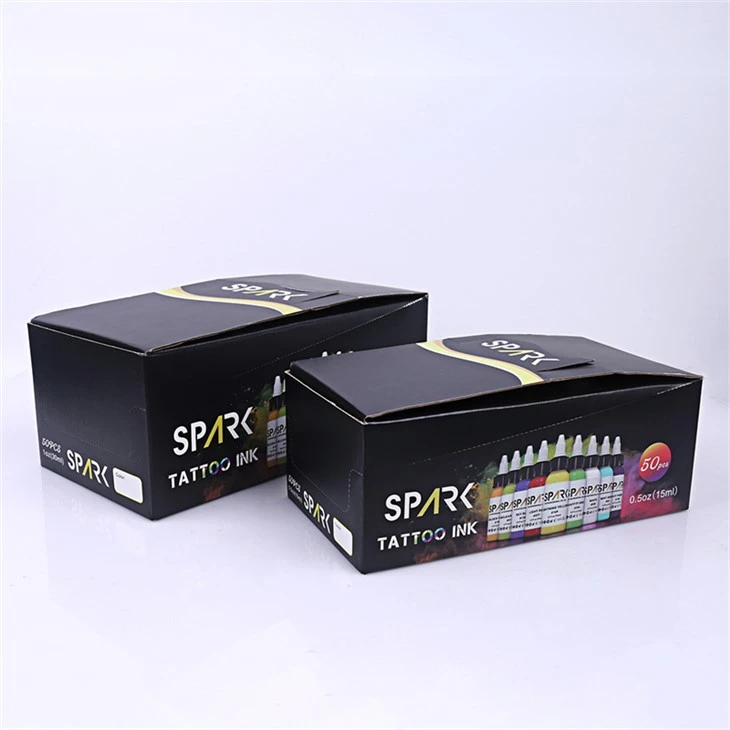50 цветни комплекта Пигменти Мастило за татуировки Spark Комплект мастило за татуировки Професионален