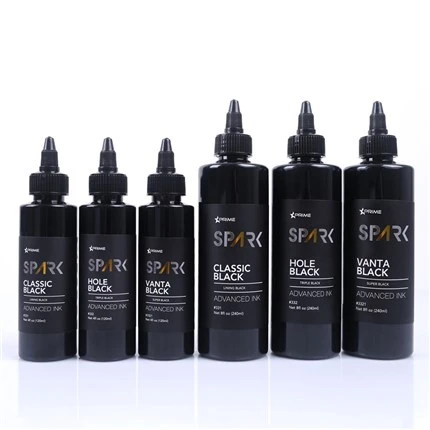 4OZ 8OZ Черна подплата Тройно черно Super Black Spark Мастило за татуировки Черно мастило за татуировки