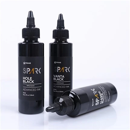 Hole Black 4OZ Тройно черно мастило Серия Spark Татуировка Мастило Татуировка Черна светлина