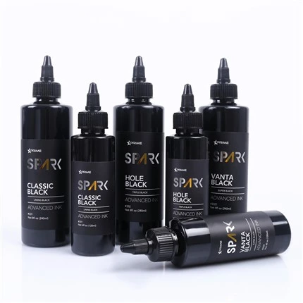 Super Black 8OZ черни мастила серия Vanta Black Spark мастило за татуировки Комплект мастила за татуировки