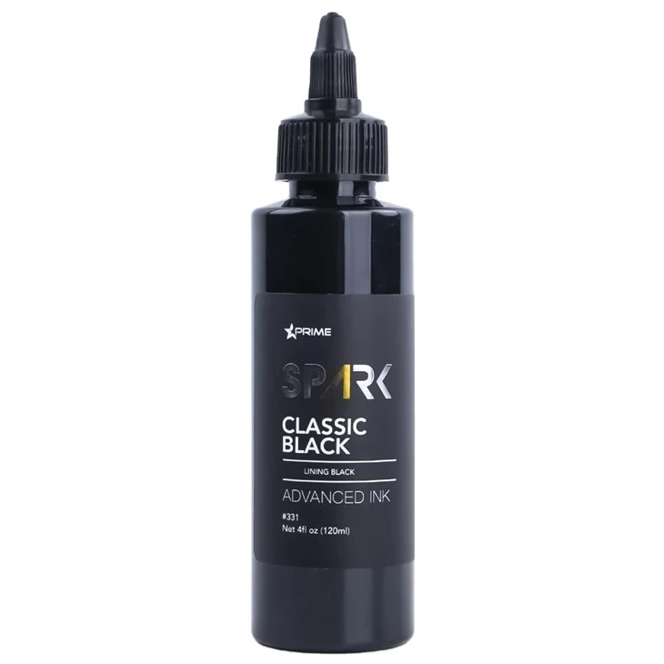 Мастило за татуировки Real Dark Gloss Black 8OZ Triple Black Ink Series Spark Мастило за татуировки Мастило за татуировки Черна светлина